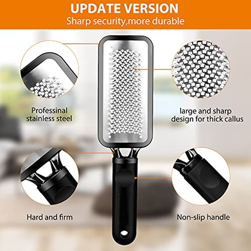 MAYCREATE® Leg Heel Foot Scrubber for Dead Skin Stainless Steel Exfoliating Cleaner File Callus Remover for Cracked Heels Pedicure Kit Very Sharp Big 11 x 3 inch 3PCS MAYCREATE® Leg Heel Foot Scrubber for Dead Skin Stainless Steel Exfoliating Cleaner File Callus Remover for Cracked Heels Pedicure Kit Very Sharp Big 11 x 3 inch 3PCS